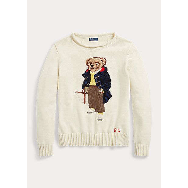 Ralph lauren sweater with teddy bear best sale