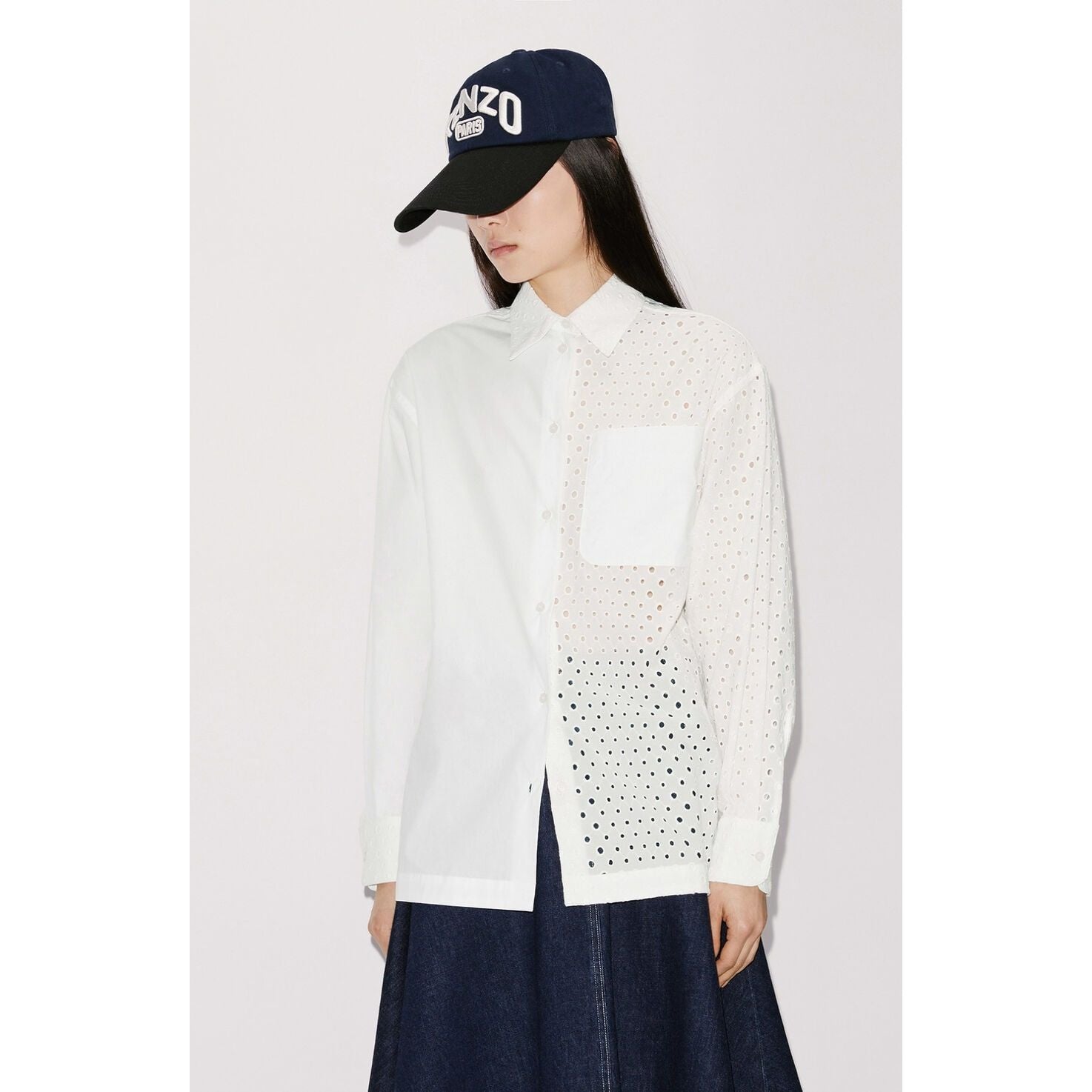 KENZO OVERSIZE BRODERIE ANGLAISE SHIRT - Yooto