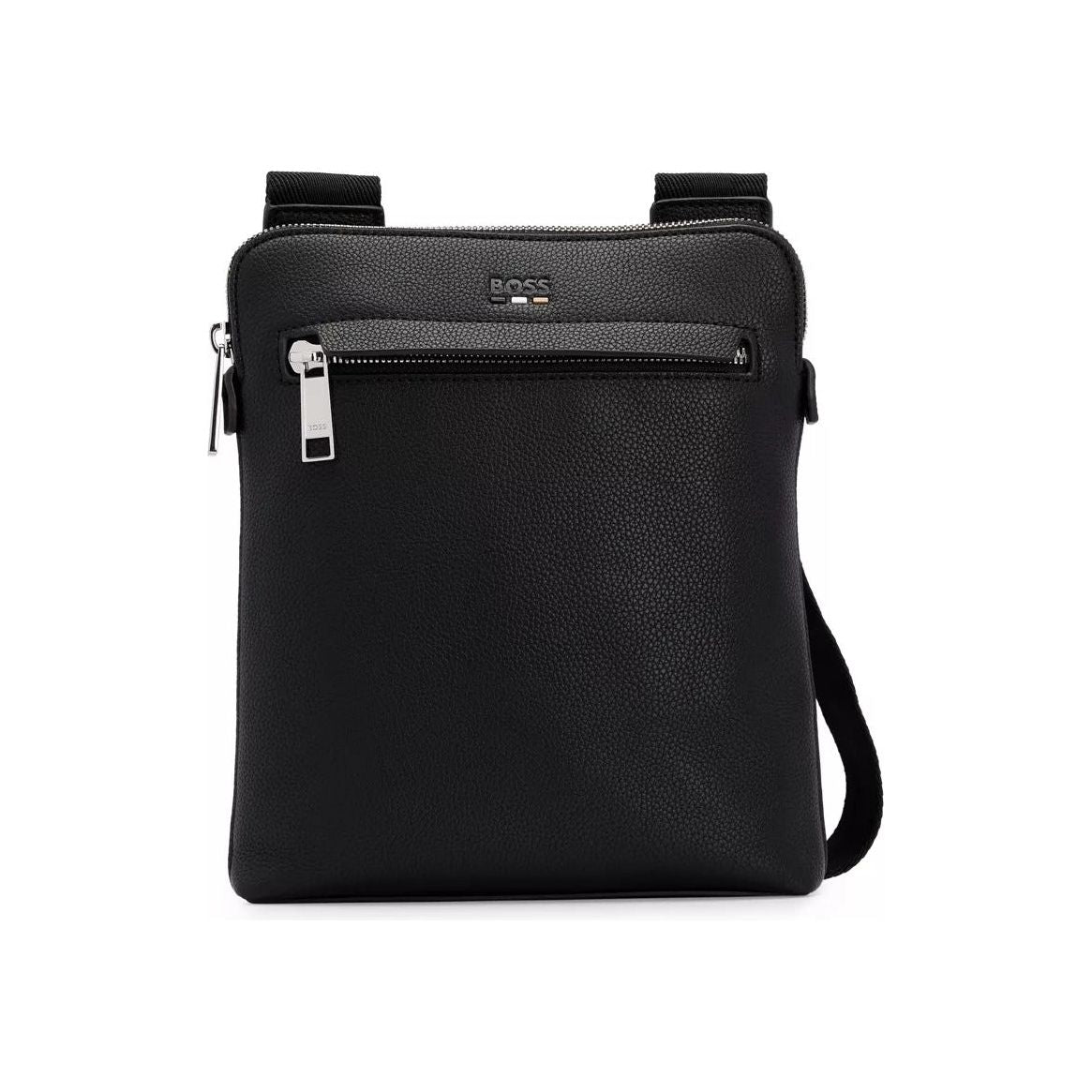 BOSS FAUX-LEATHER ENVELOPE BAG WITH SIGNATURE DETAILS - Yooto
