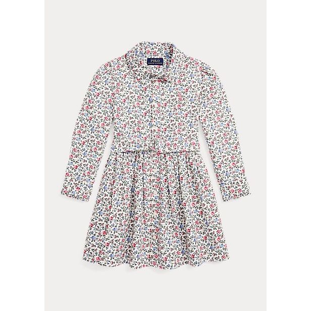 Polo Ralph Lauren Oxford shirt dress in floral cotton - Yooto