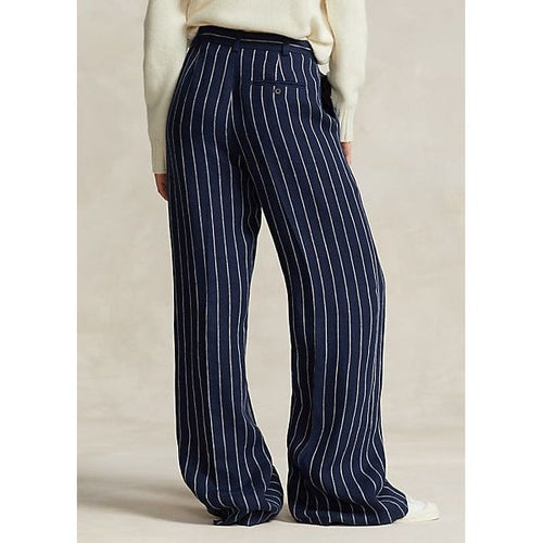 Load image into Gallery viewer, POLO RALPH LAUREN STRIPED LINEN WIDE-LEG TROUSER - Yooto
