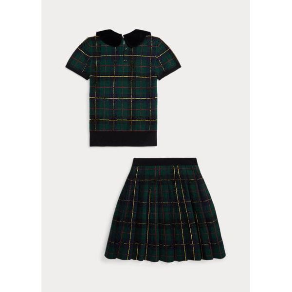 POLO RALPH LAUREN SCOTTISH WOOL SWEATER AND SKIRT - Yooto