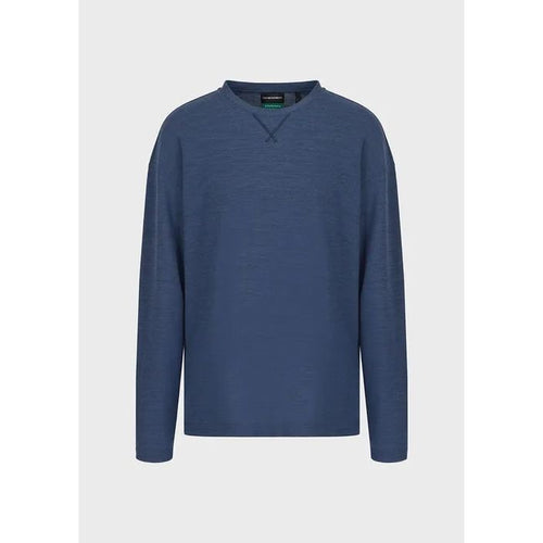 Load image into Gallery viewer, EMPORIO ARMANI JUMPER IN A PIQUÉ JERSEY EUCALYPTUS BLEND - Yooto
