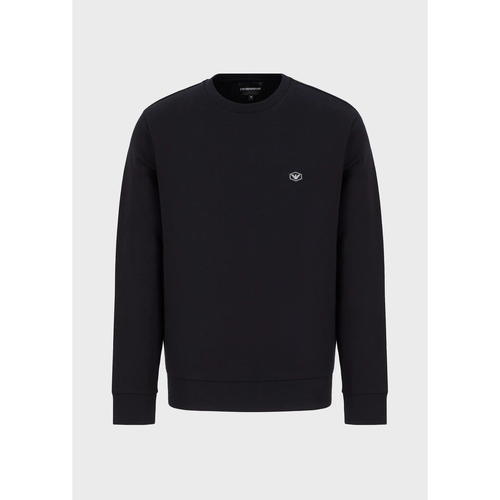 EMPORIO ARMANI DOUBLE-JERSEY SWEATSHIRT WITH MICRO LOGO PATCH - Yooto