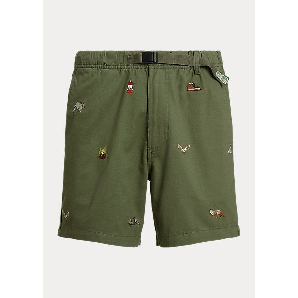 POLO RALPH LAUREN 6-INCH EMBROIDERED TWILL HIKING SHORT - Yooto