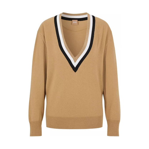 Load image into Gallery viewer, BOSS V-NECK RELAXED-FIT SWEATER IN WOOL AND CASHMERE - Yooto
