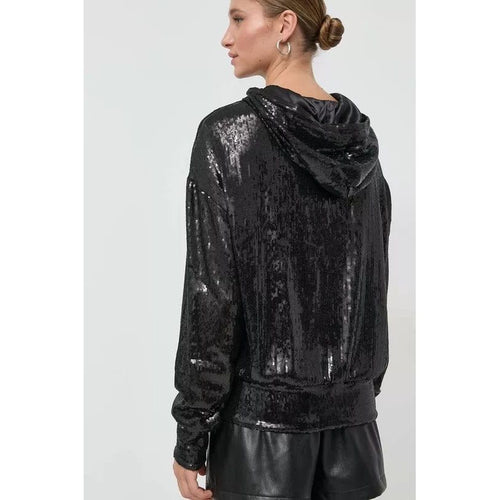 Load image into Gallery viewer, BOSS RELAXED-FIT HOODIE IN STRETCH MATERIAL WITH SEQUINNED LOGO - Yooto
