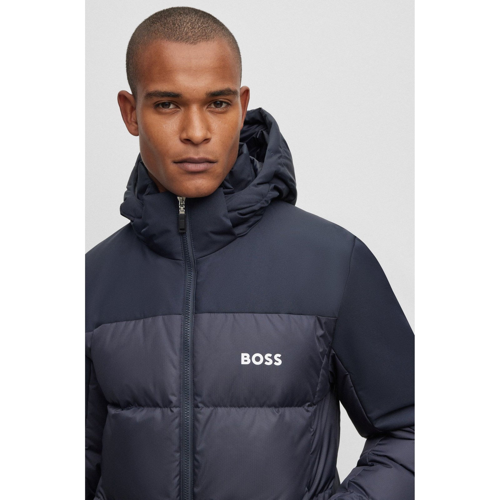 BOSS REGULAR-FIT WATER-REPELLENT DOWN JACKET WITH LOGO DETAIL - Yooto