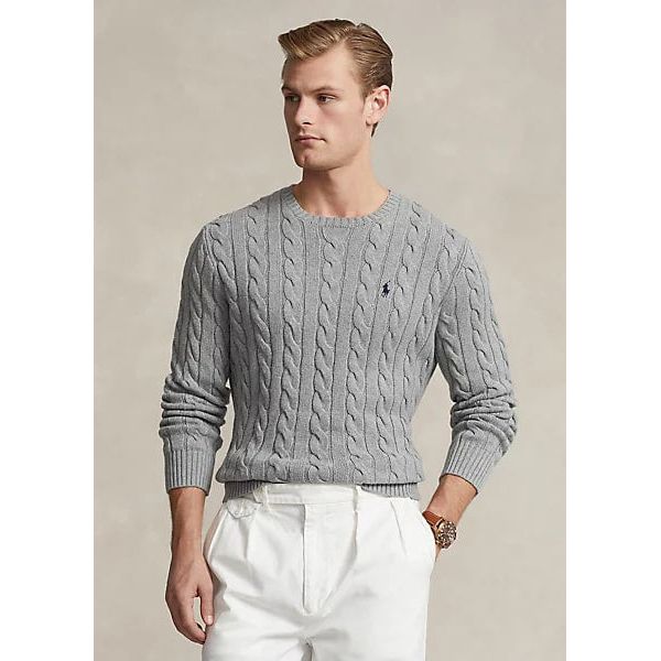 POLO RALPH LAUREN CABLE-KNIT COTTON JUMPER - Yooto