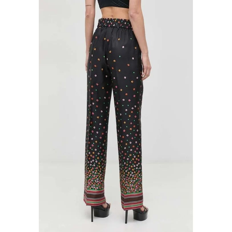 RED VALENTINO FLORAL PRINT TROUSERS - Yooto