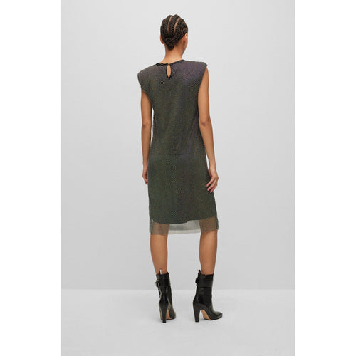 Load image into Gallery viewer, BOSS SLEEVELESS REGULAR-FIT DRESS IN SPARKLING MESH - Yooto
