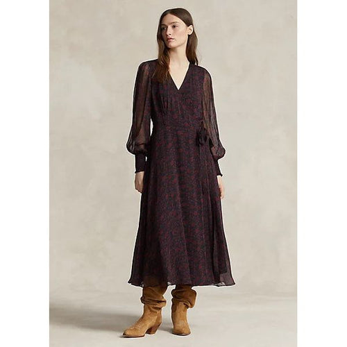 Load image into Gallery viewer, POLO RALPH LAUREN WRAP DRESS IN FLORAL GEORGETTE - Yooto
