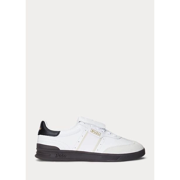 POLO RALPH LAUREN HERITAGE AERA LEATHER-SUEDE TRAINER - Yooto