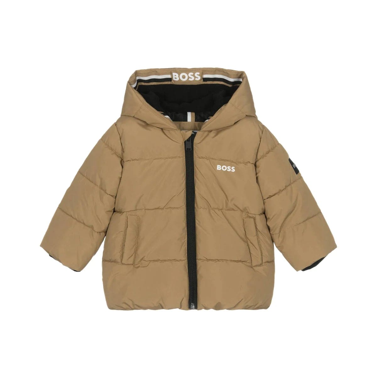 BOSS KIDS WATER-REPELLENT PUFFER JACKET WITH LOGO PRINT - Yooto