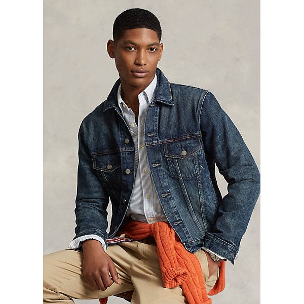 POLO RALPH LAUREN FADED DENIM TRUCKER JACKET - Yooto