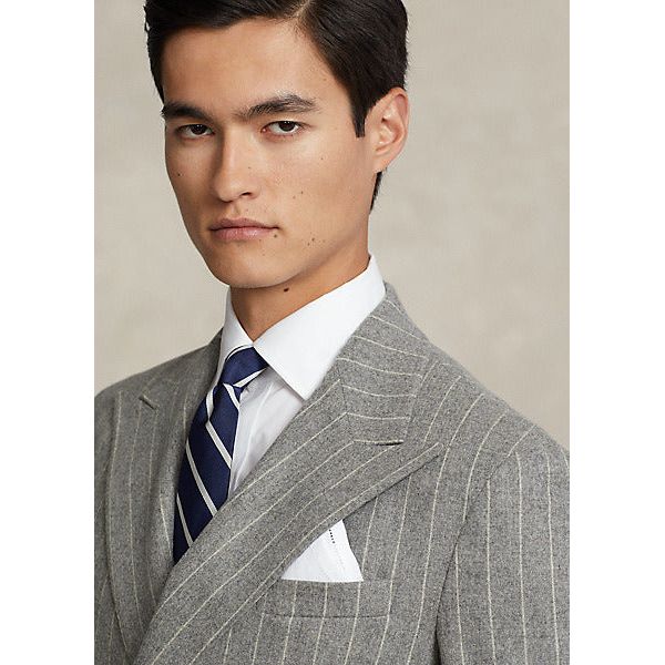 POLO RALPH LAUREN POLO SOFT CHALK-STRIPE WOOL SUIT JACKET - Yooto