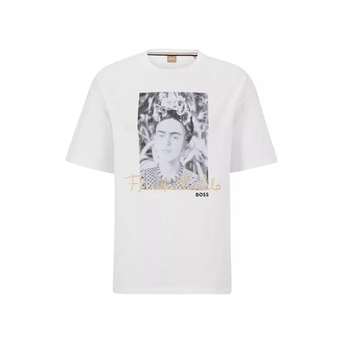 Load image into Gallery viewer, BOSS RELAXED-FIT ORGANIC-COTTON T-SHIRT WITH FRIDA KAHLO GRAPHIC - Yooto
