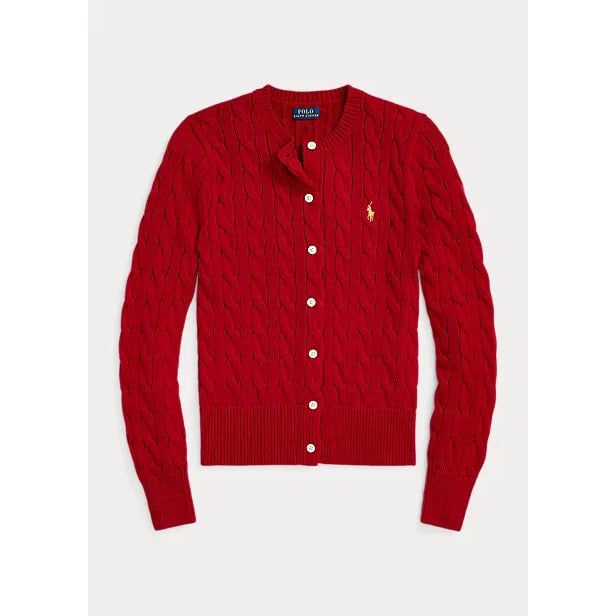 POLO RALPH LAUREN CABLE-KNIT COTTON CARDIGAN - Yooto