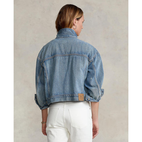 Load image into Gallery viewer, Oversize Cropped Trucker Jacket - Yooto
