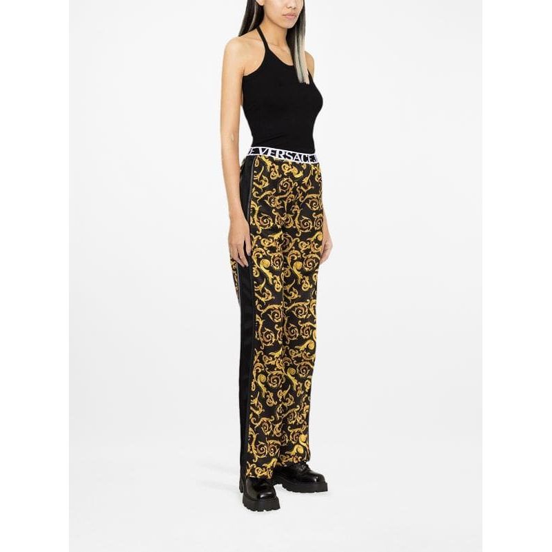 VERSACE JEANS COUTURE BAROCCO-PRINT STRAIGHT TROUSERS - Yooto