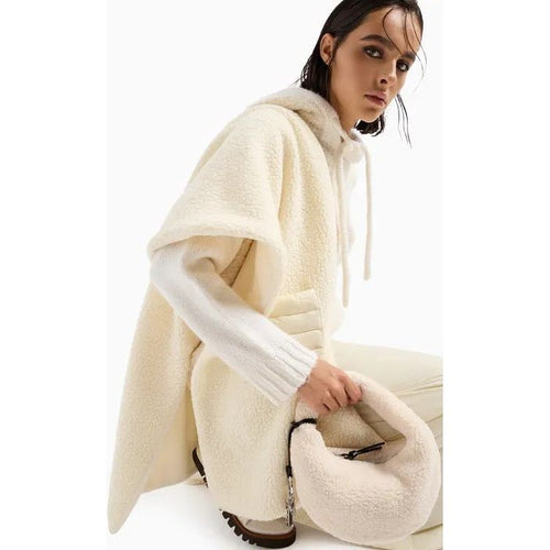 Load image into Gallery viewer, EMPORIO ARMANI CHALET CAPSULE COLLECTION SHEARLING-EFFECT WOOL-BLEND CAPE - Yooto
