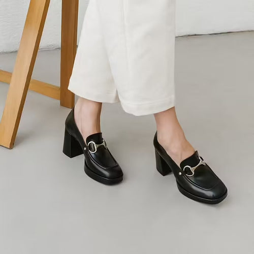 Load image into Gallery viewer, JONAK PARIS LOAFER WITH HEELS AND BITES - Yooto
