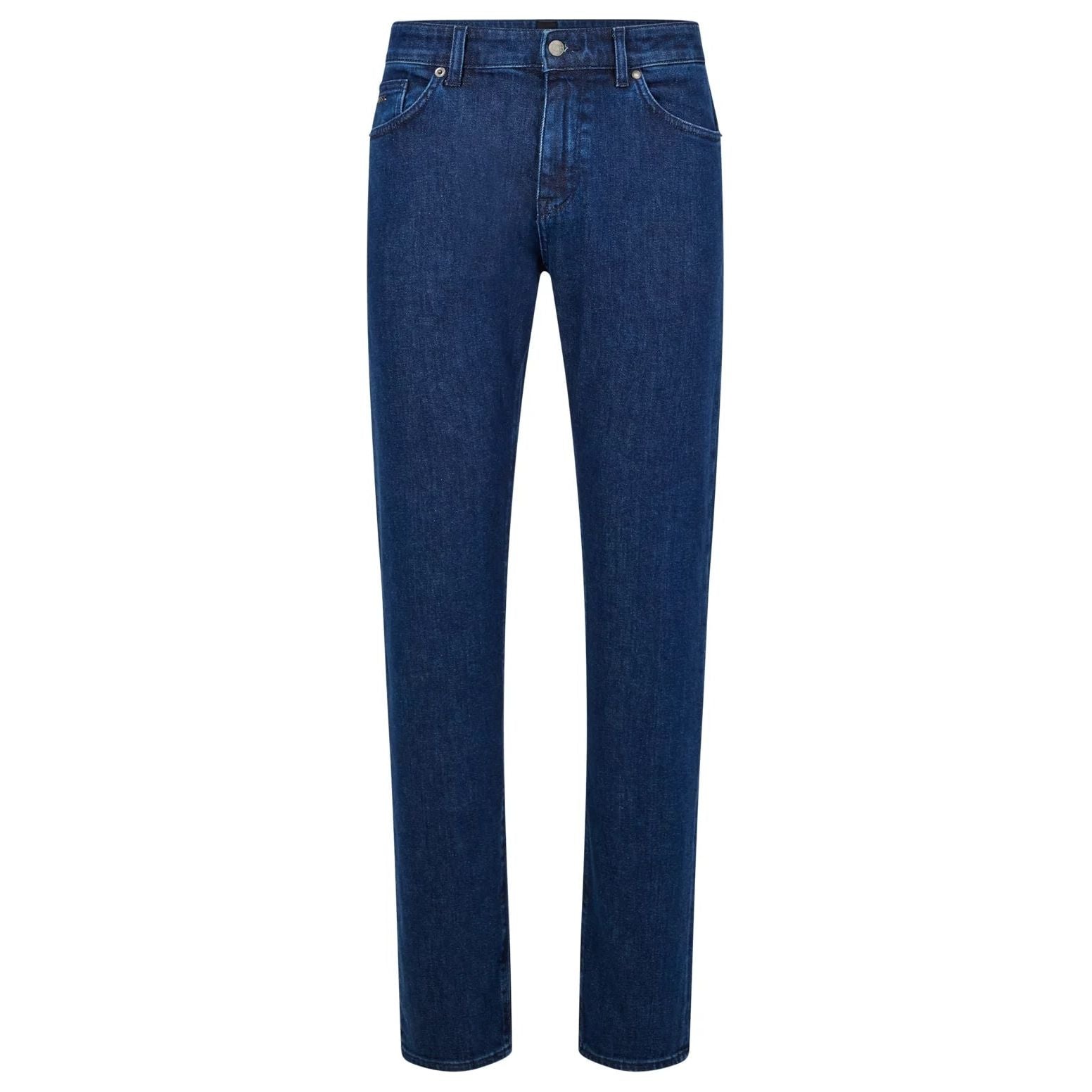 BOSS - Regular-fit jeans in blue comfort-stretch denim