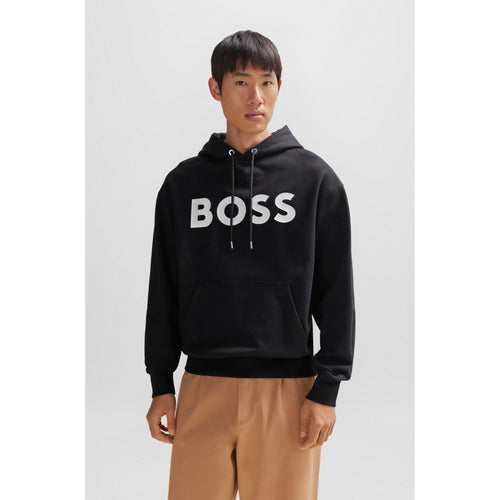 Load image into Gallery viewer, BOSS COTTON-TERRY HOODIE WITH RUBBER-PRINT LOGO - Yooto
