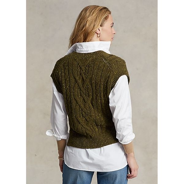 Polo Ralph Lauren Aran stitch knitted vest and V-neck - Yooto