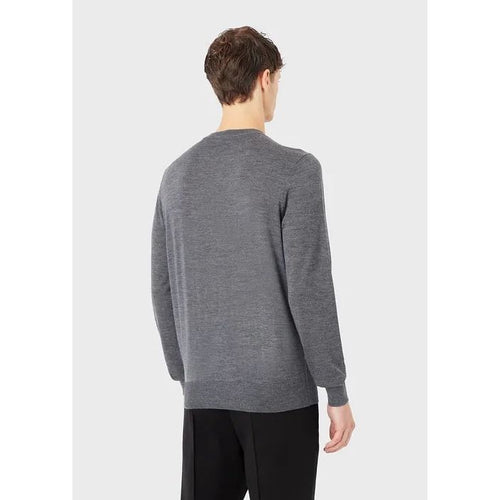 Load image into Gallery viewer, EMPORIO ARMANI PURE VIRGIN WOOL JUMPER WITH EAGLE - Yooto
