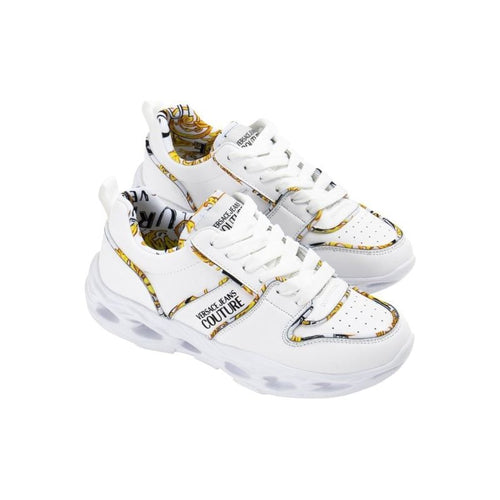 Load image into Gallery viewer, VERSACE JEANS COUTURE LEATHER SNEAKERS WITH LOGOED EDGES - Yooto
