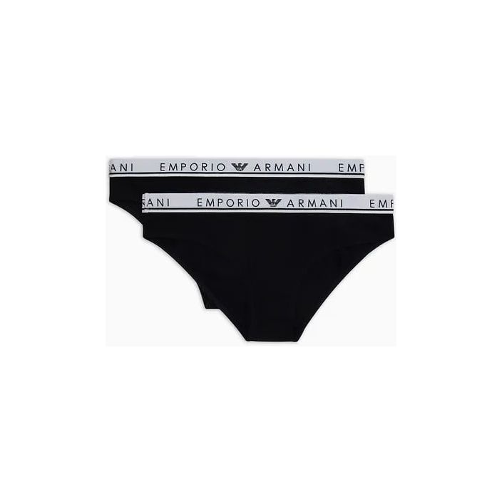 EMPORIO ARMANI  SUSTAINABILITY VALUES TWO-PACK OF ICONIC ORGANIC-COTTON BRIEFS WITH LOGO WAISTBAND - Yooto