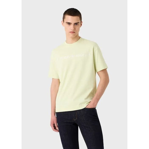 Load image into Gallery viewer, EMPORIO ARMANI HEAVY JERSEY T-SHIRT WITH EMPORIO ARMANI EMBROIDERY IN A MILITARY FONT - Yooto
