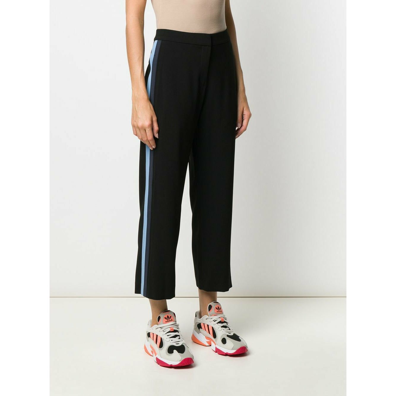 SIDE-STRIPED CROPPED TROUSERS - Yooto