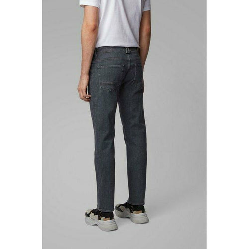 Load image into Gallery viewer, SLIM-FIT JEANS IN GREY CASHMERE-TOUCH DENIM - Yooto
