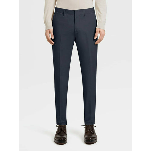 Load image into Gallery viewer, BLUE STRETCH COTTON TROUSERS - Yooto
