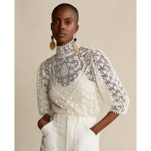Load image into Gallery viewer, COTTON LACE BLOUSE - Yooto
