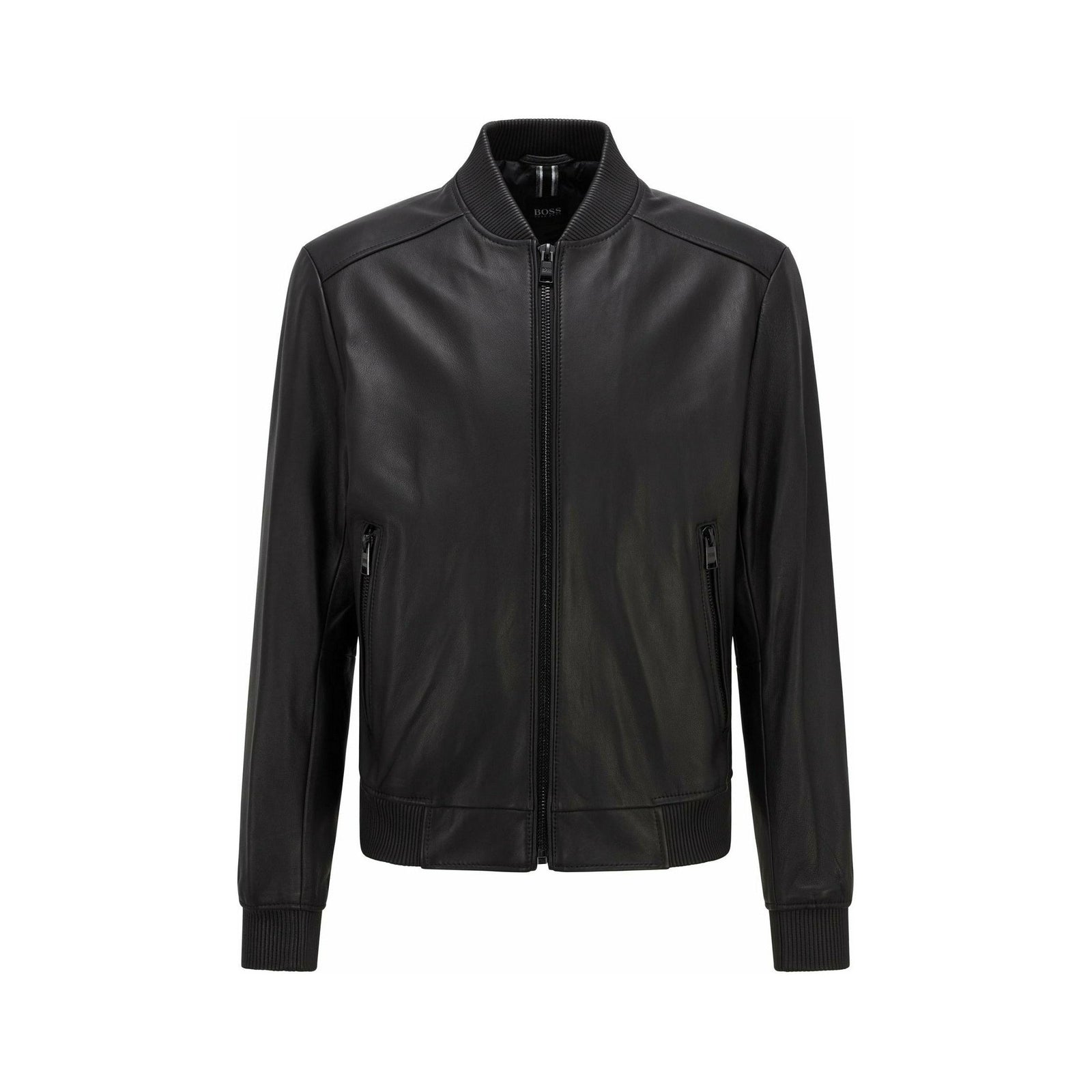 ZIP-UP BOMBER JACKET IN LAMB LEATHER - Yooto