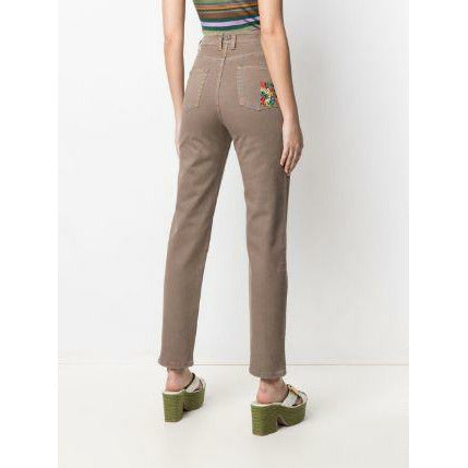 Load image into Gallery viewer, EMBROIDERED-LOGO SKINNY TROUSERS - Yooto
