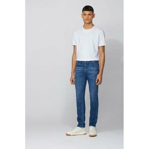 Load image into Gallery viewer, SLIM-FIT JEANS IN MID-BLUE ITALIAN DENIM - Yooto
