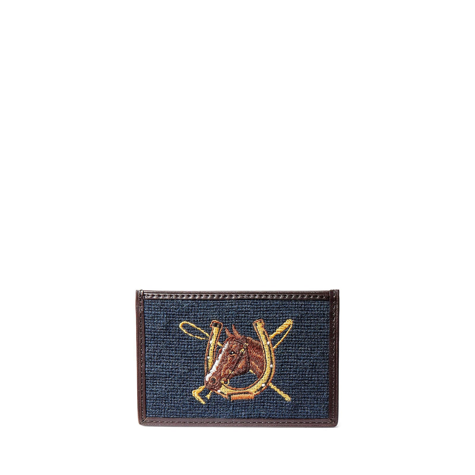 EQUESTRIAN NEEDLEPOINT CARD CASE - Yooto