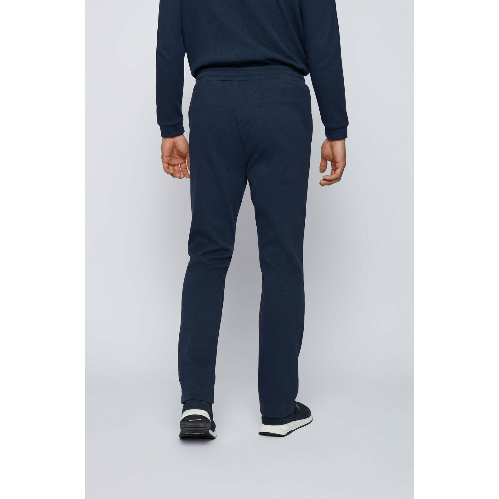COTTON-JERSEY TRACKSUIT BOTTOMS WITH CURVED LAYERED LOGO - Yooto