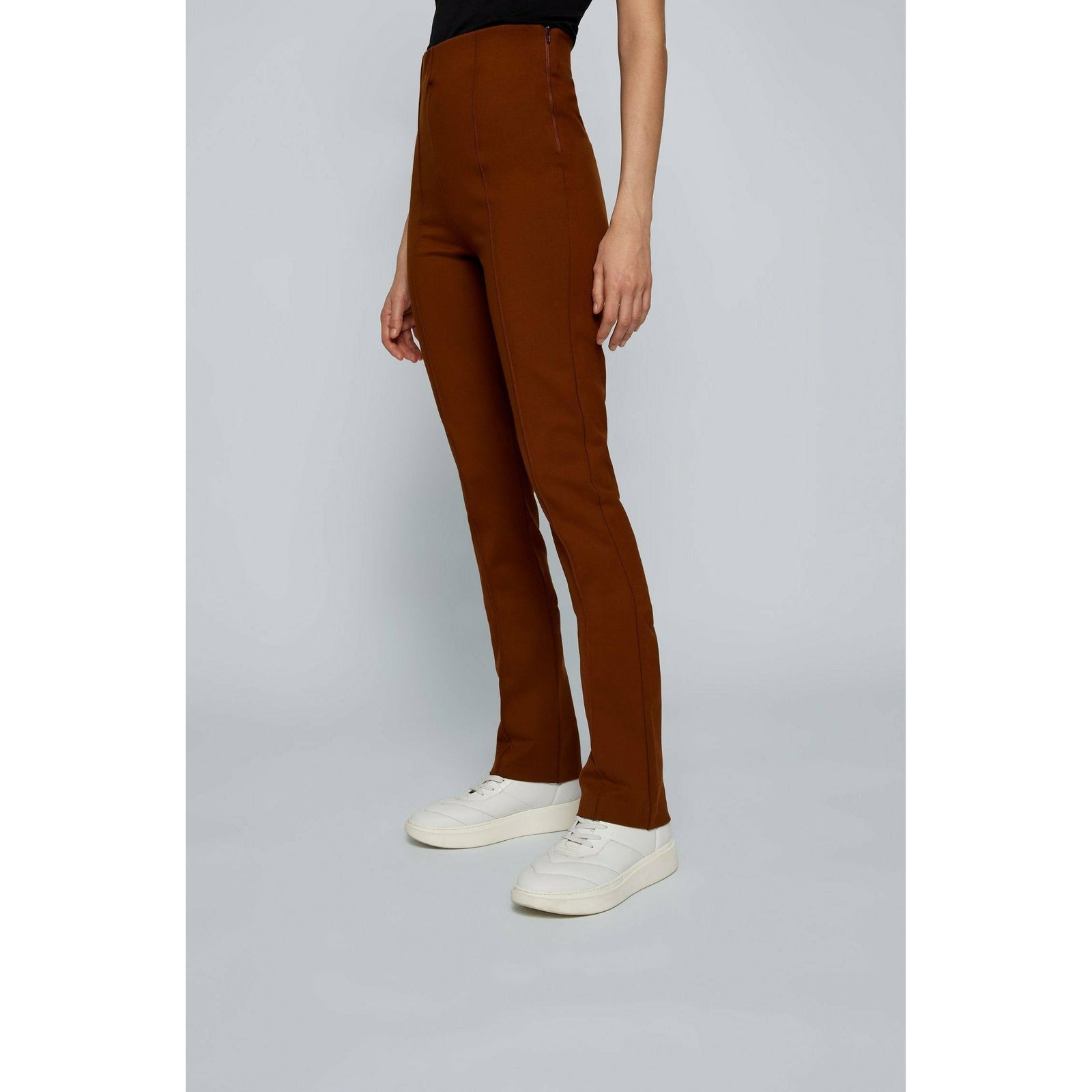 REGULAR-FIT FLARED TROUSERS IN POWER-STRETCH JERSEY - Yooto
