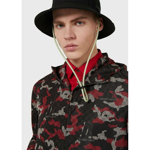 Load image into Gallery viewer, HOODED, ZIPPED BLOUSON WITH JACQUARD WAVE MOTIF - Yooto
