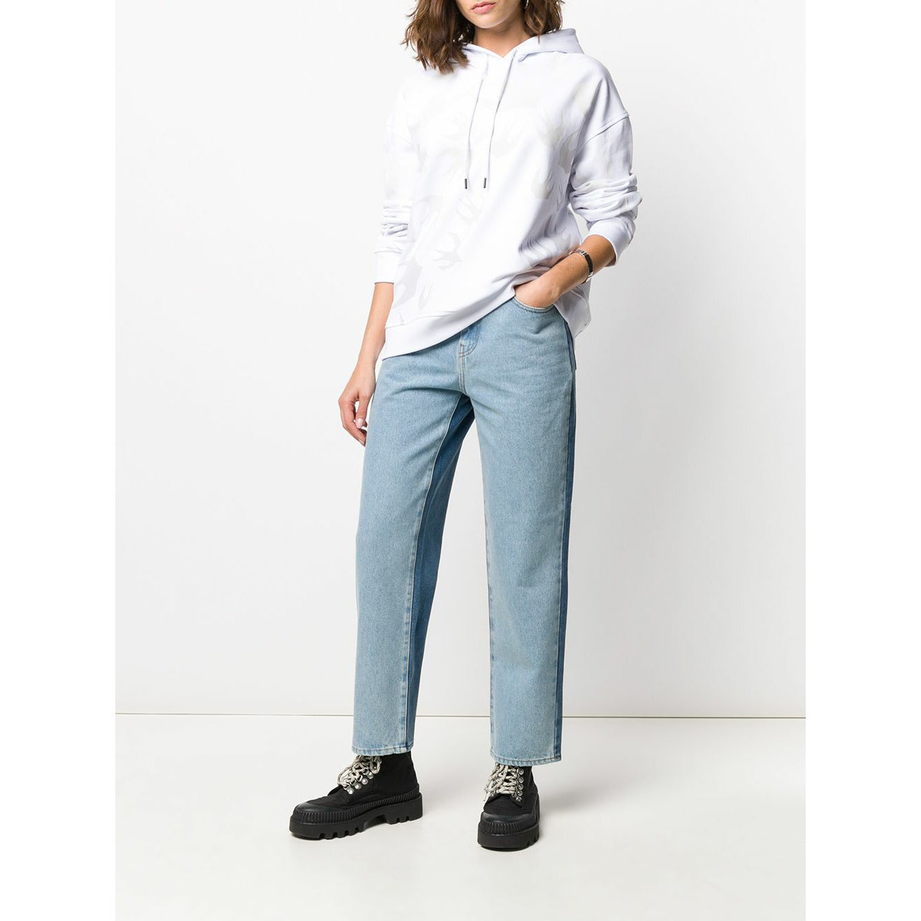 HIGH-RISE CONTRAST JEANS - Yooto