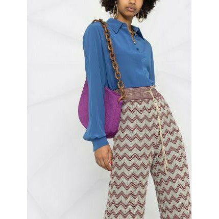 Load image into Gallery viewer, ZIG-ZAG KNIT FLARED TROUSERS - Yooto
