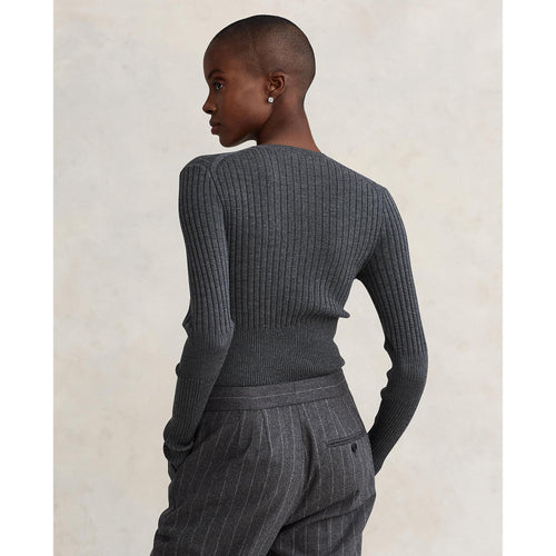 Load image into Gallery viewer, RIBBED MERINO WOOL CREWNECK SWEATER - Yooto
