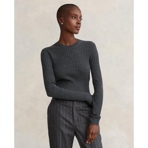 Load image into Gallery viewer, RIBBED MERINO WOOL CREWNECK SWEATER - Yooto
