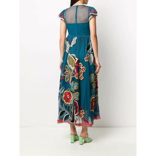 Load image into Gallery viewer, FLORAL-EMBROIDERED MESH DRESS - Yooto
