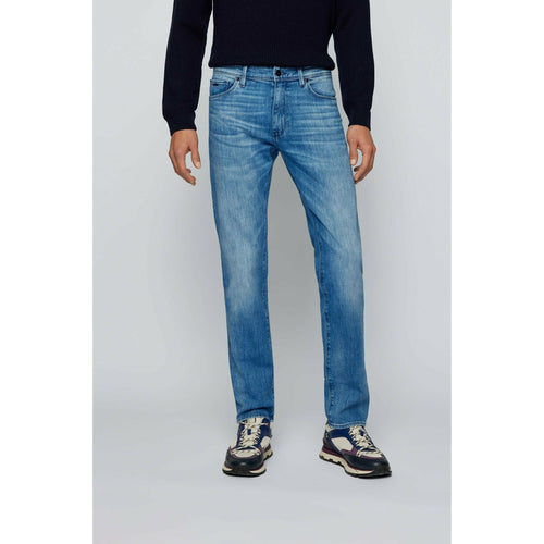 Load image into Gallery viewer, REGULAR-FIT JEANS IN SUPER-SOFT BLUE ITALIAN DENIM - Yooto
